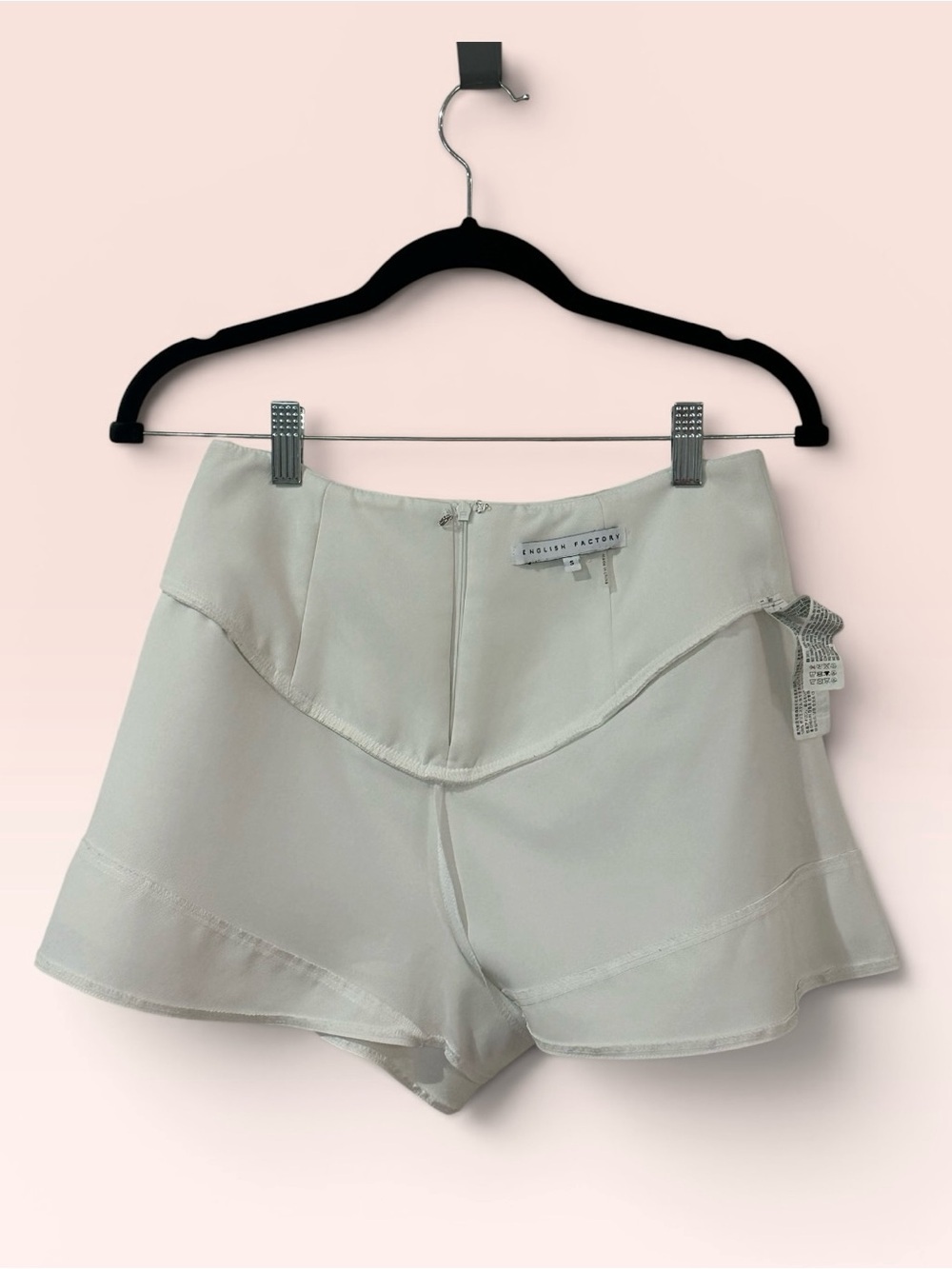 English Factory. White Ruffle Layer Mini Skort. - Picture 9 of 10
